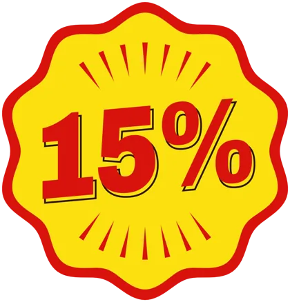 15% off badge