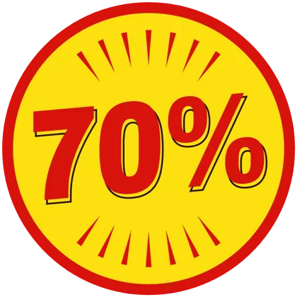 70% off badge