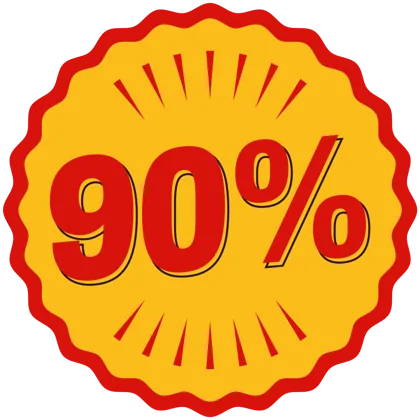90% off badge
